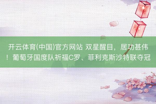 开云体育(中国)官方网站 双星醒目，居功甚伟！葡萄牙国度队祈