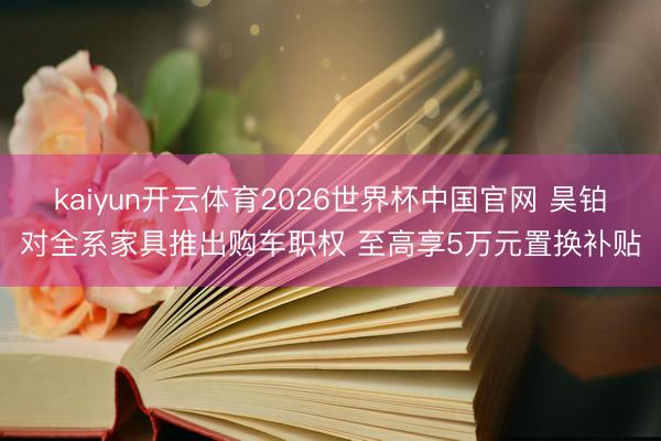 kaiyun开云体育2026世界杯中国官网 昊铂